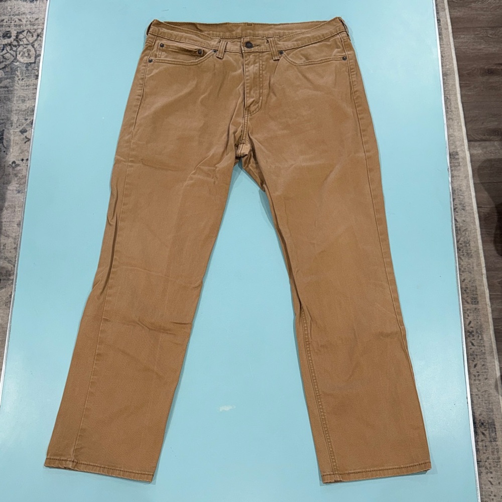 Levi's Men's Khaki Brown Straight Jeans 34/32